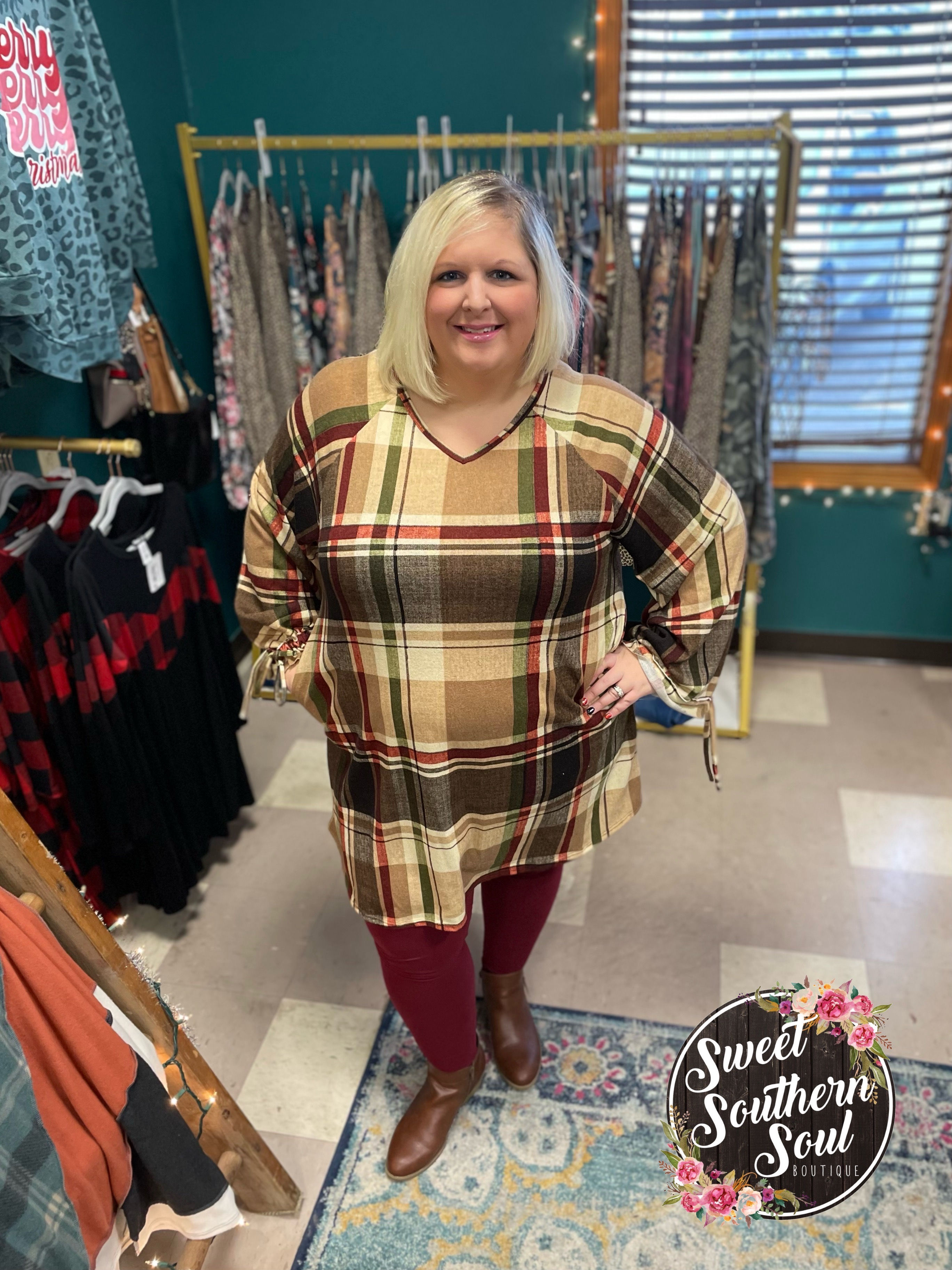 Plaid Mocha Dress