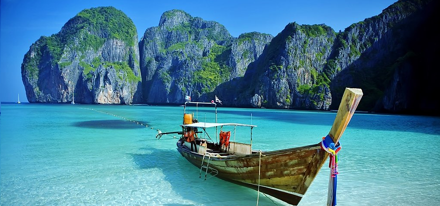 Beach and Limestone Cliff Filming Thailand