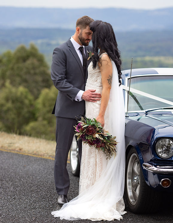 Wedding photo of bride and groom