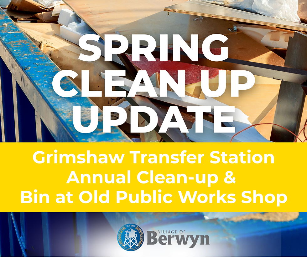 Spring Clean-up Update