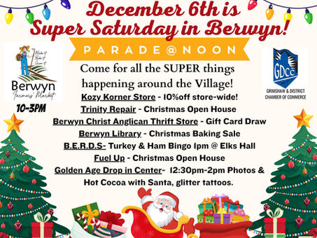 Super Saturday in Berwyn - December 6th