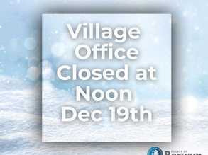 Office Closed at Noon - December 19