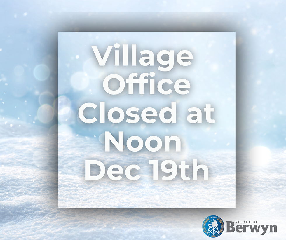 Office Closed at Noon - December 19