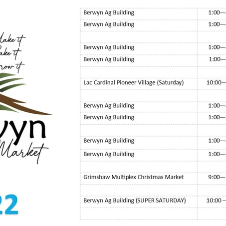 Come check out the Farmer's Market!