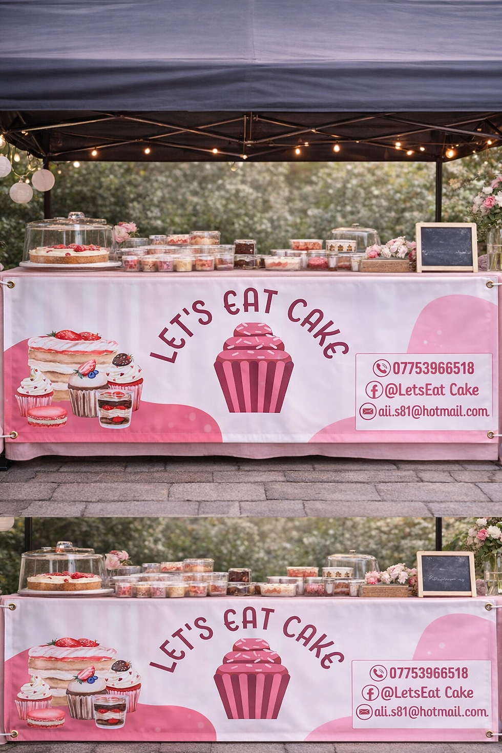 Thumbnail: Lets Eat Cake - PVC Stall Banner