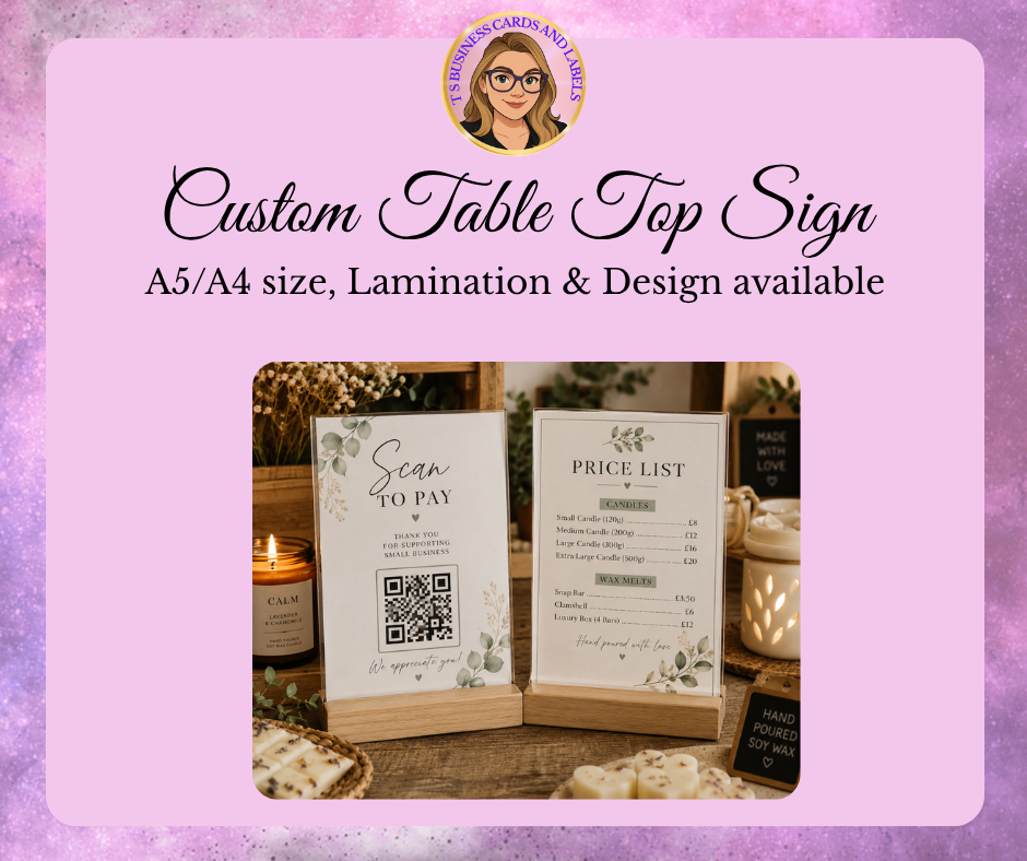 Table top sign