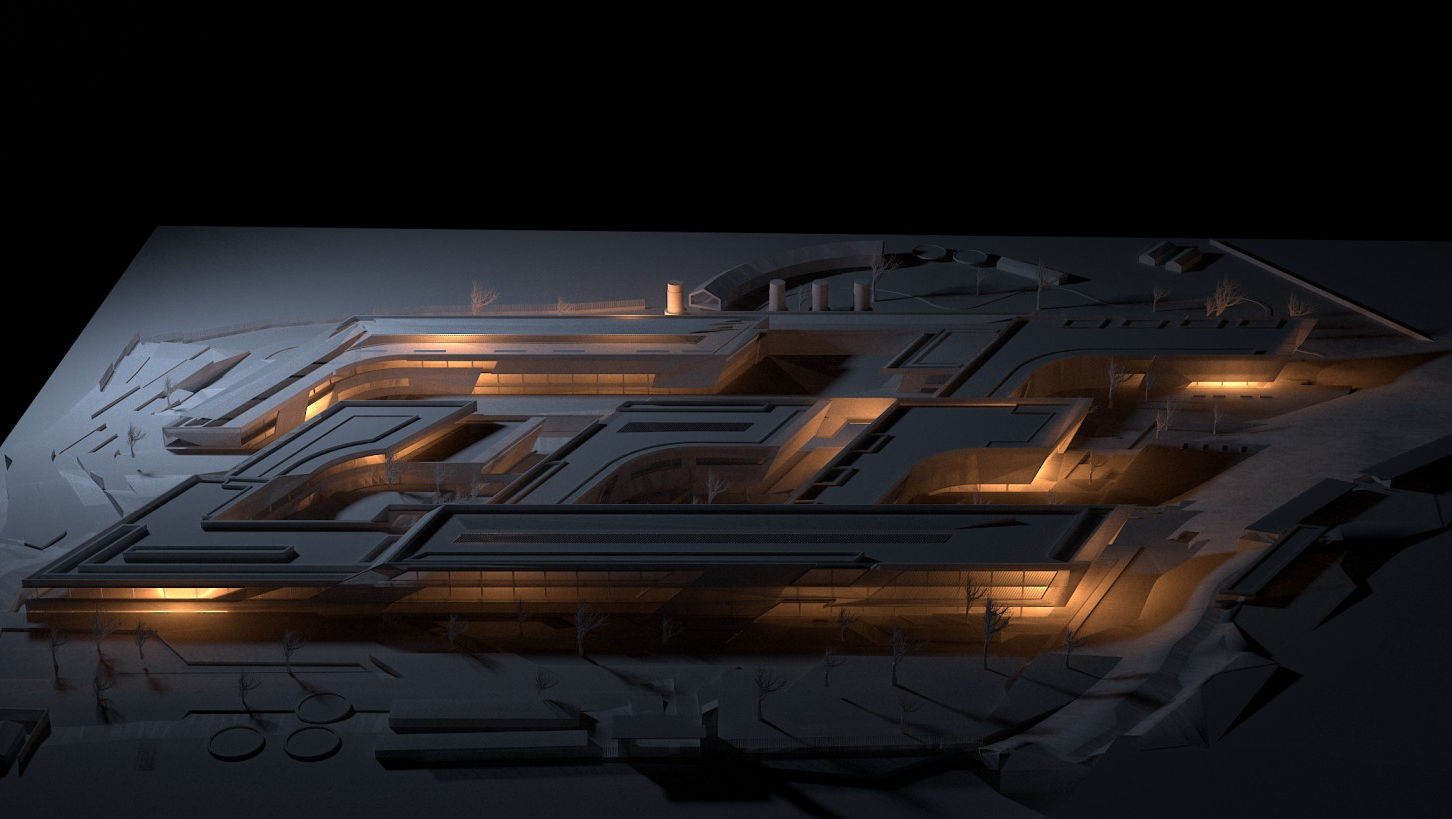 Visualización de maqueta en propuesta de Masterplan Campus de Investigación..jpg