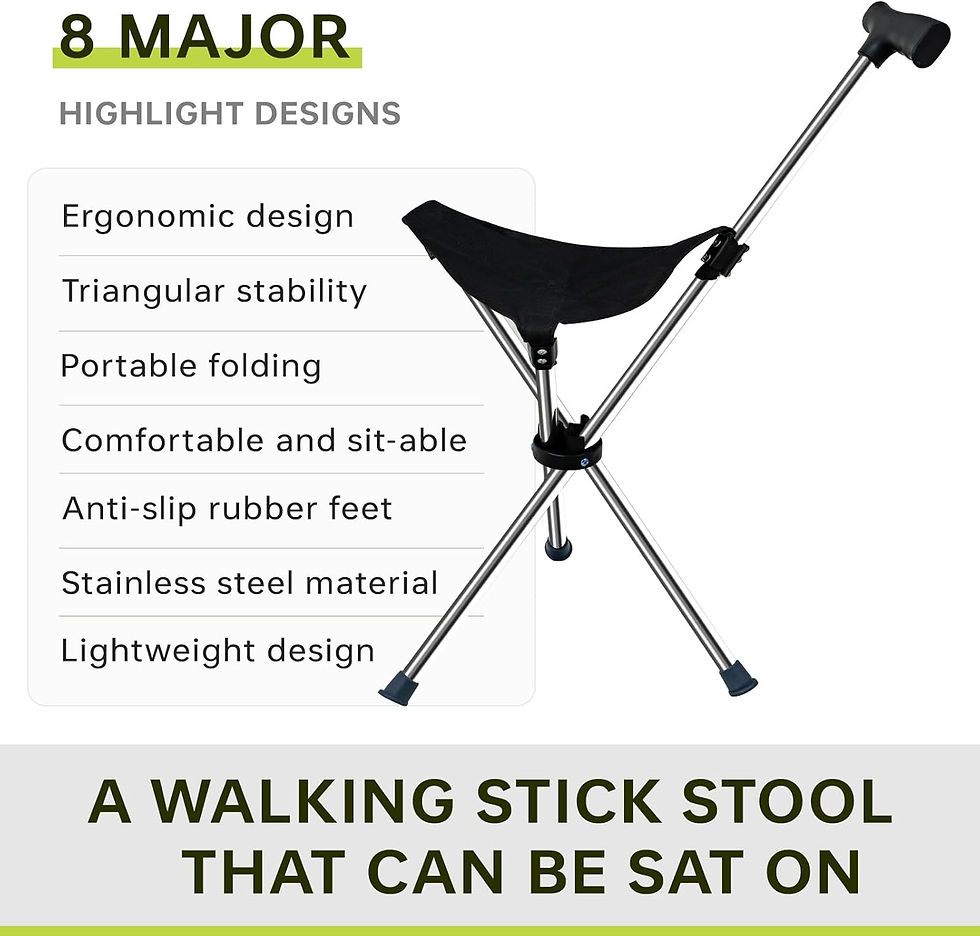 Thumbnail: Canne de marche, canne avec siège, chaise pliable, bâton de randonnée, pour 