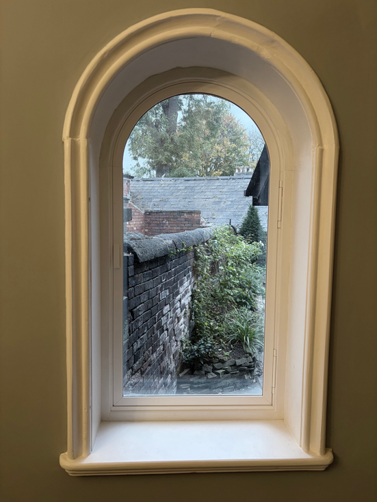 Internal secondary glazing installation for noise reduction on a busy main road in Chesterfield