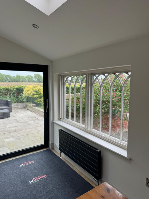 Secondary Glazing Horizontal Sliding Units (2-panel), colour-matched in Cream RAL 9001 Satin