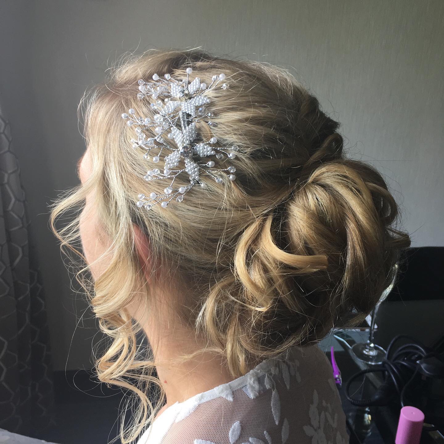 Romantic bridal updo
