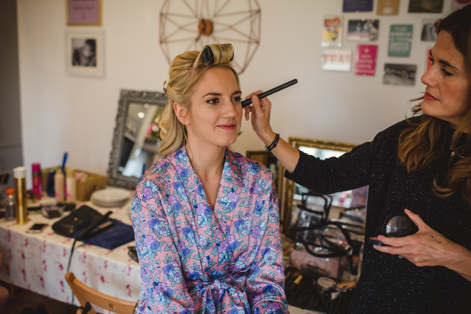 Working makeup artist shot