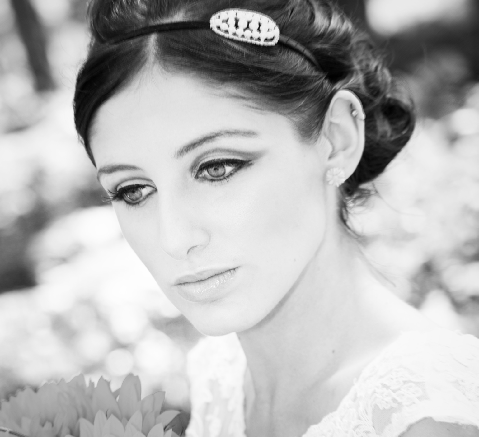 Vintage bridal makeup in Surrey