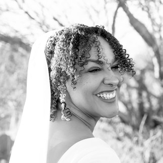 Close-up of bride with natural light and desert backdrop