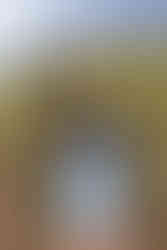 During a graduate photo session a woman smiles as she hold up her grad cap in celebration.