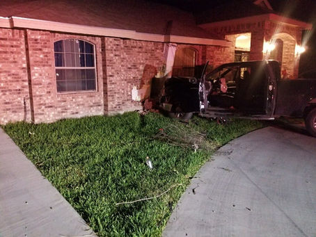 Intoxicated driver impacts residence and parked vehicle