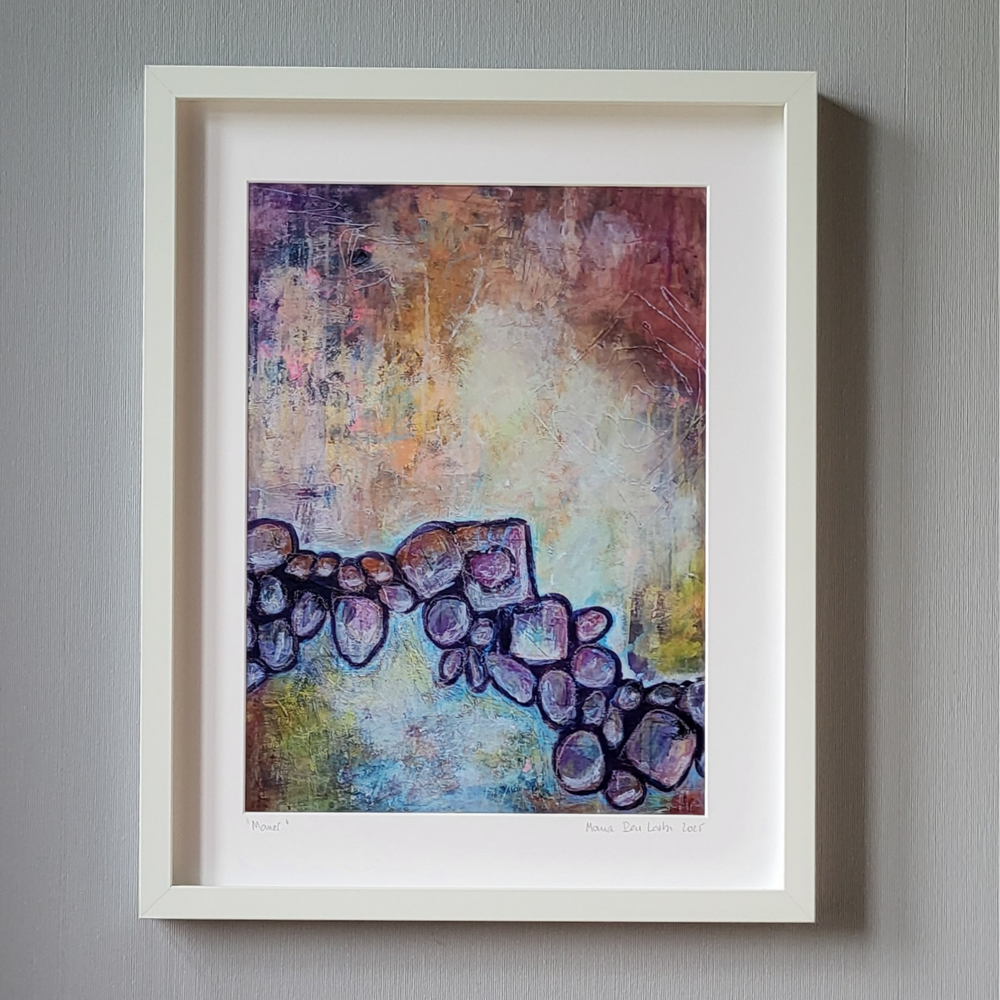 "Mauer", gerahmt, 40x50 cm