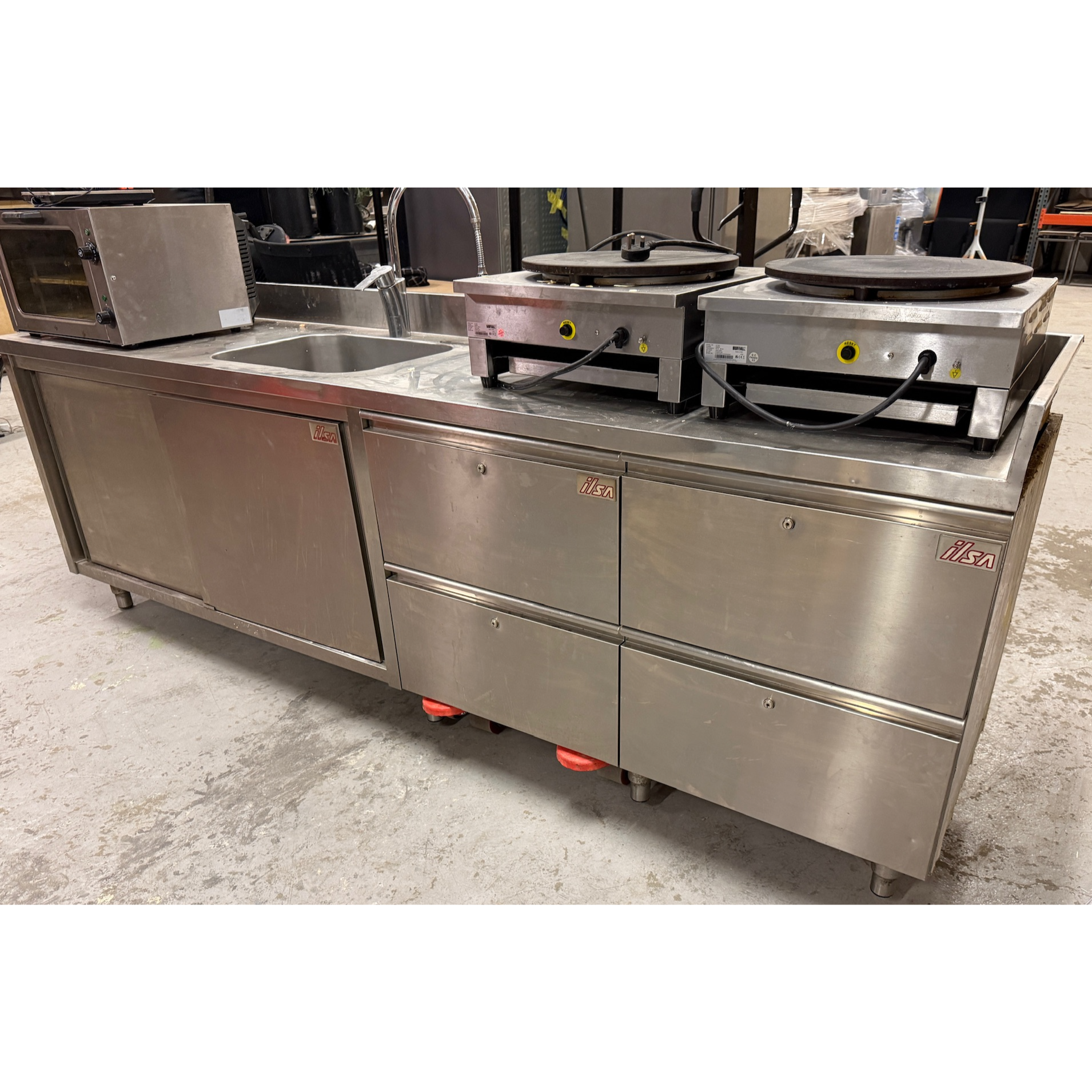 Ryðfrítt Ilsa kæliborð, B260xD60sm.