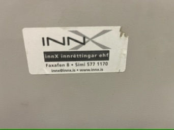 Thumbnail: SELT / SOLD Felliborð á hjólum, B130 x D80 sm.