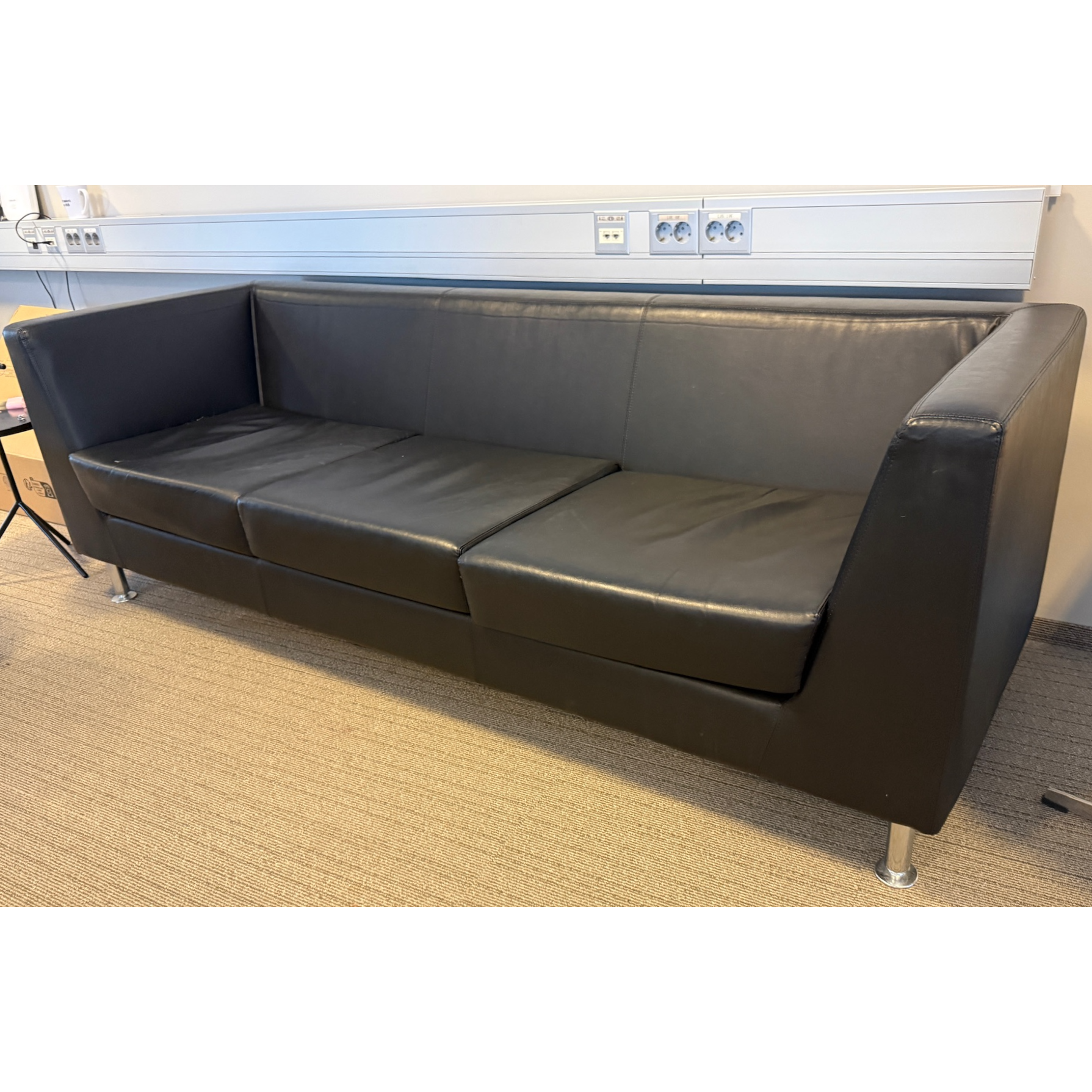 Aresline leðursófi, B220xD89sm.