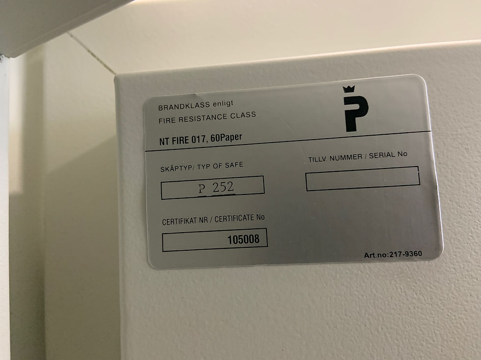 Thumbnail: SELT / SOLD - Rosengren verðmætaskápur/byssuskápur