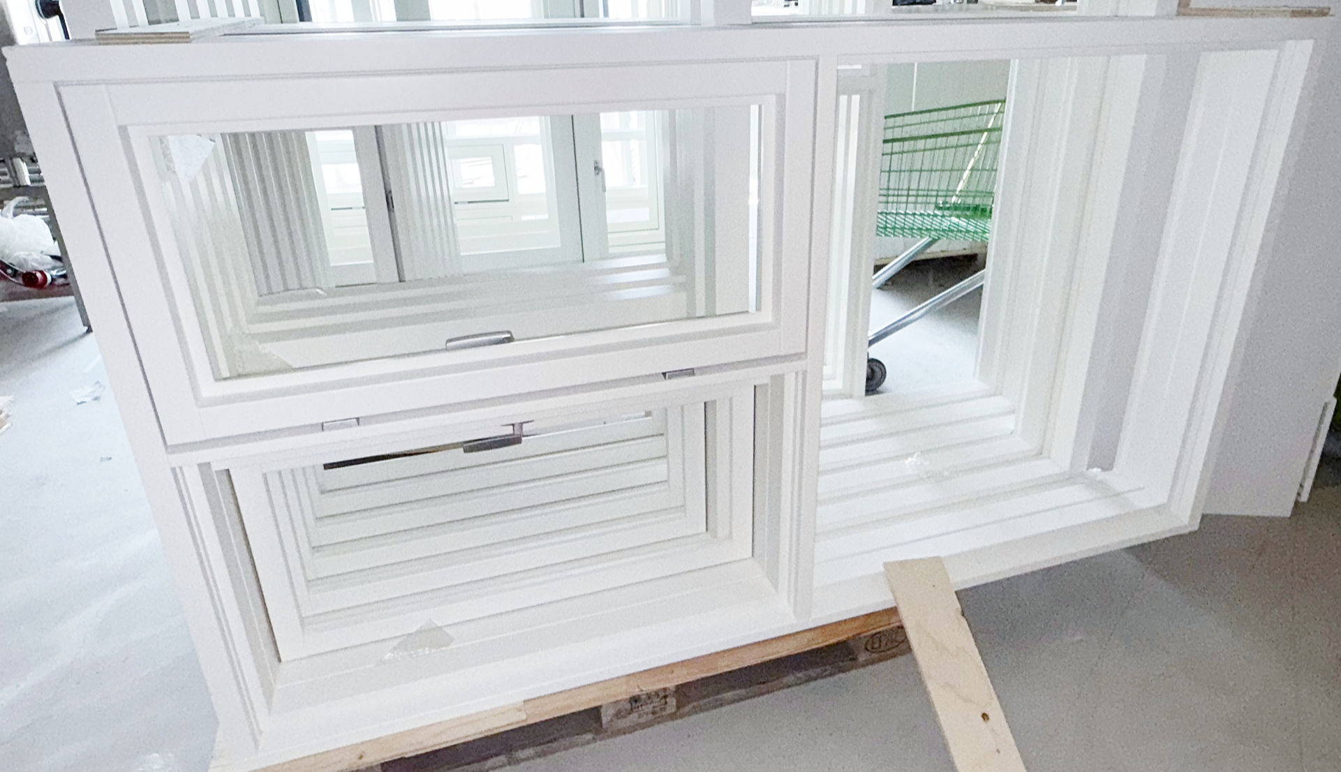 Gluggarammi, B196xH107,5sm. (4 stk.) - Umframefni