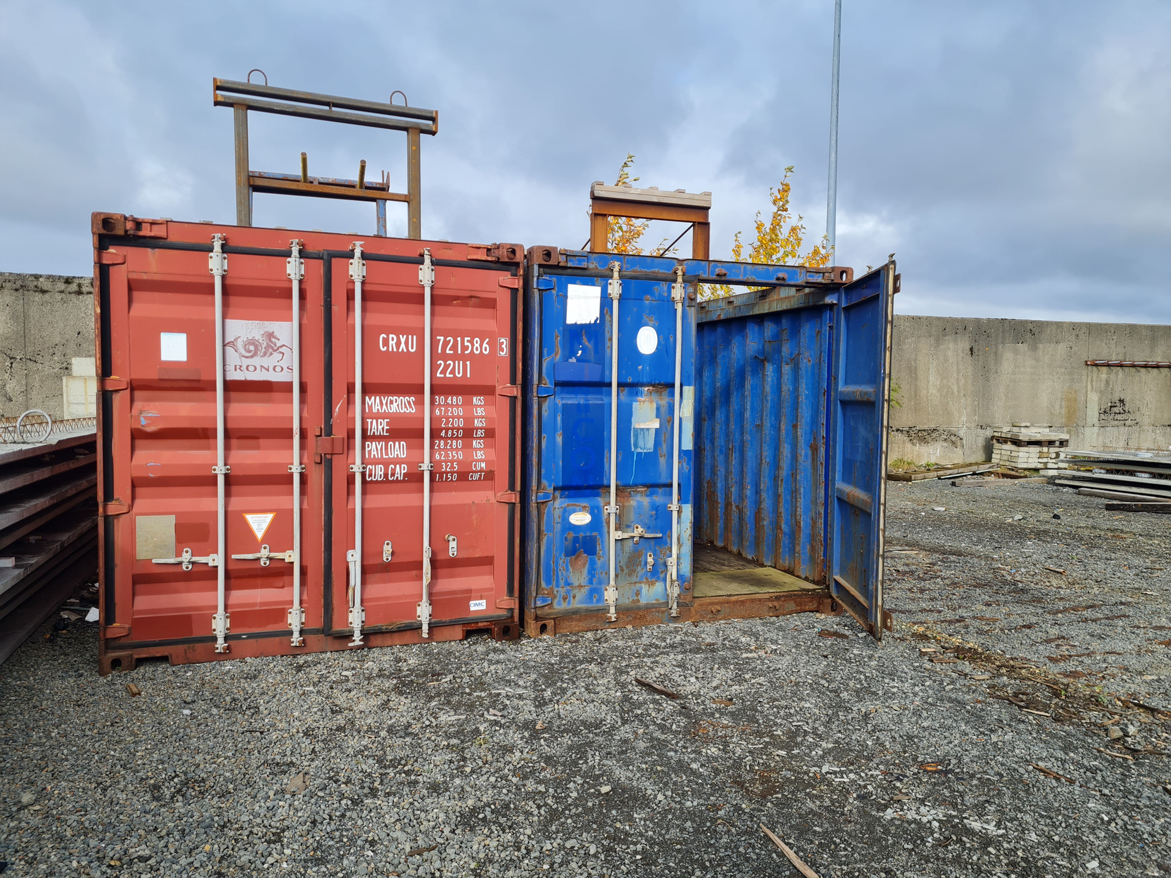 SELT / SOLD - Opinn gámur - opnir gámar - segl fylgir