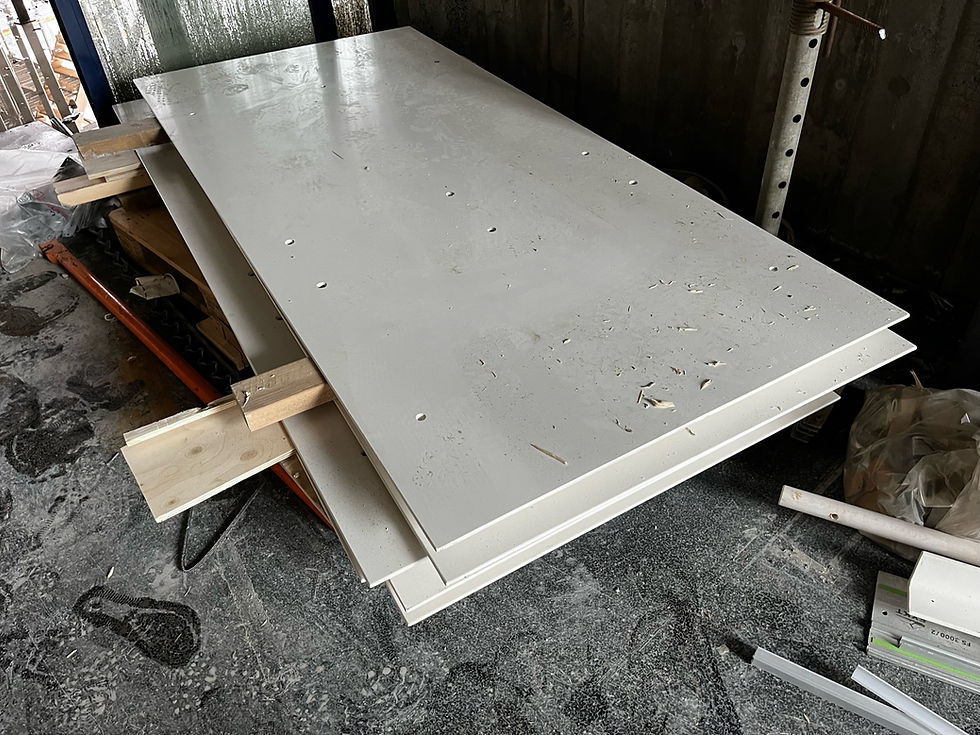 Thumbnail: Handriðaplötur - Stálplötur - L220sm. (12 stk.) með pólyhúðun - 10 mm. þ