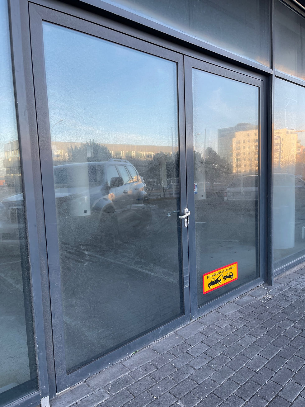 Thumbnail: SELT / SOLD - Tvöföld glerhurð - 285 x 245