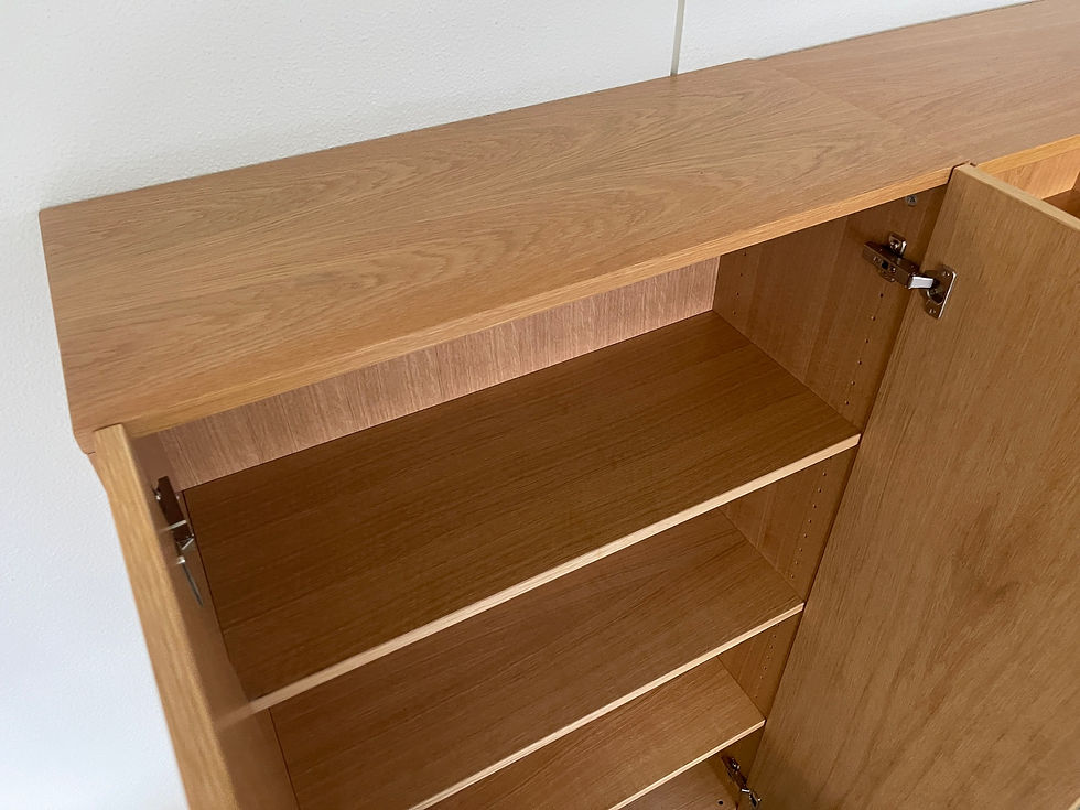 Thumbnail: SELT / SOLD Skápar - bókaskápar eik H143 x B80 x D31 sm.