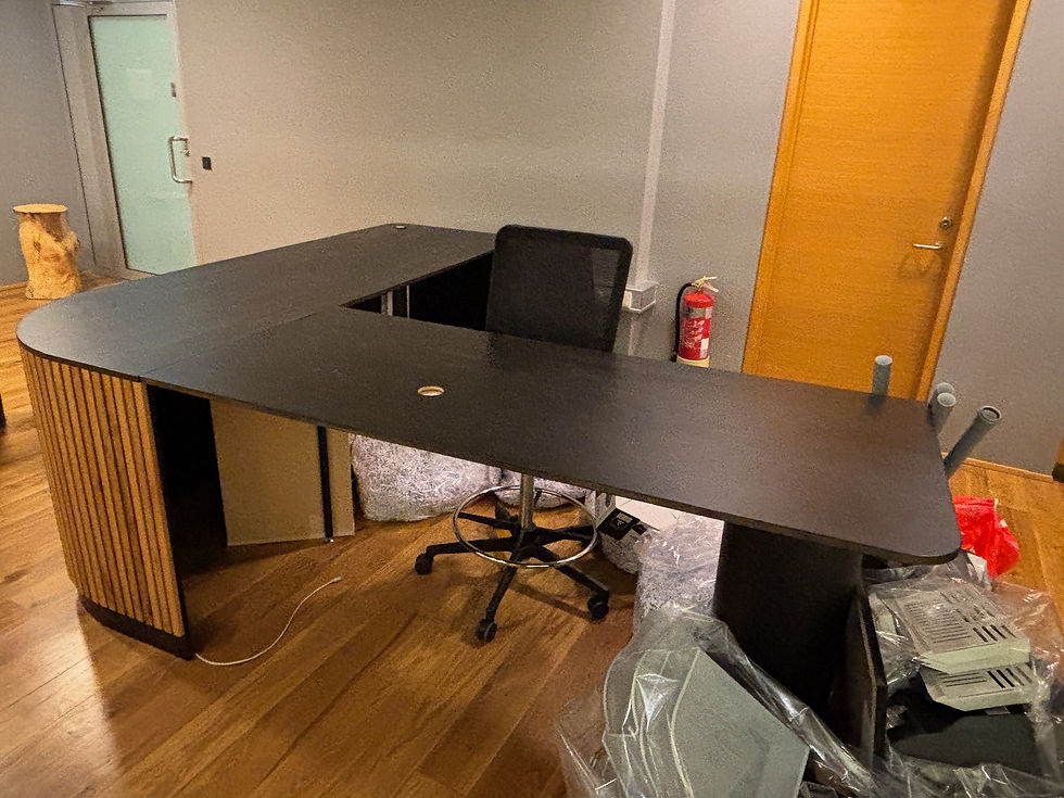 Thumbnail: SELT / SOLD - Móttökuborð frá Haf Studio, L260xB240xD80xH90 sm.