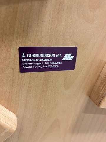 Thumbnail: SELT / SOLD Stofuborð / hringborð frá Á. G., Ø71 x H49 sm.