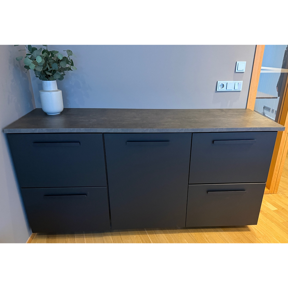 Thumbnail: SELT / SOLD IKEA innrétting með kæliskáp, B186xD64sm.