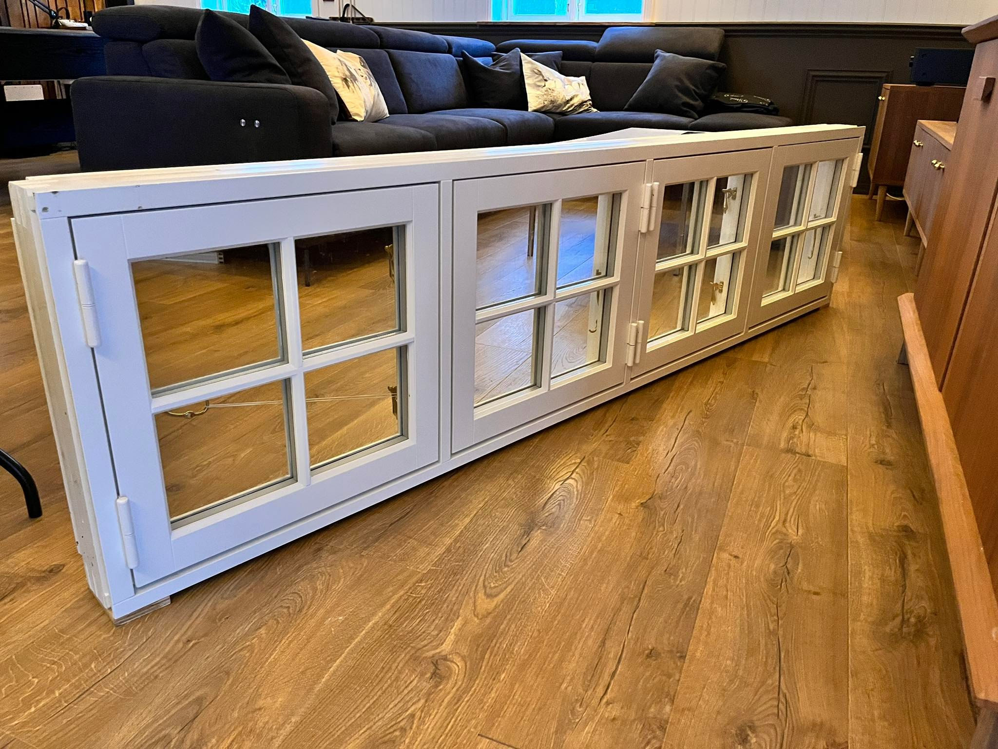 SELT / SOLD Franskur gluggi - sérsmíði - nýr 220x54sm