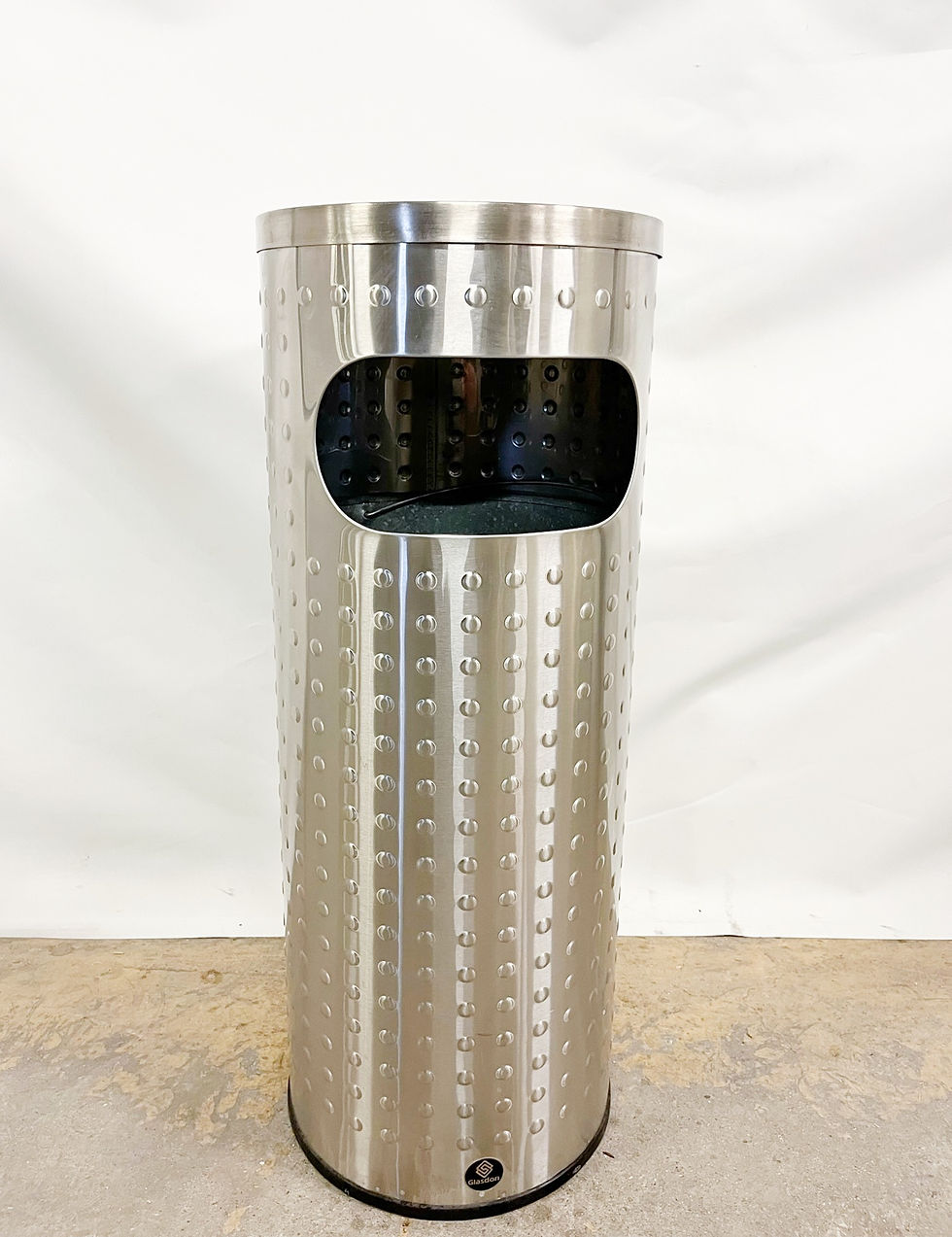 Thumbnail: SELT / SOLD Glasdon ruslatunna ónotuð með öskubakka - H106sm.