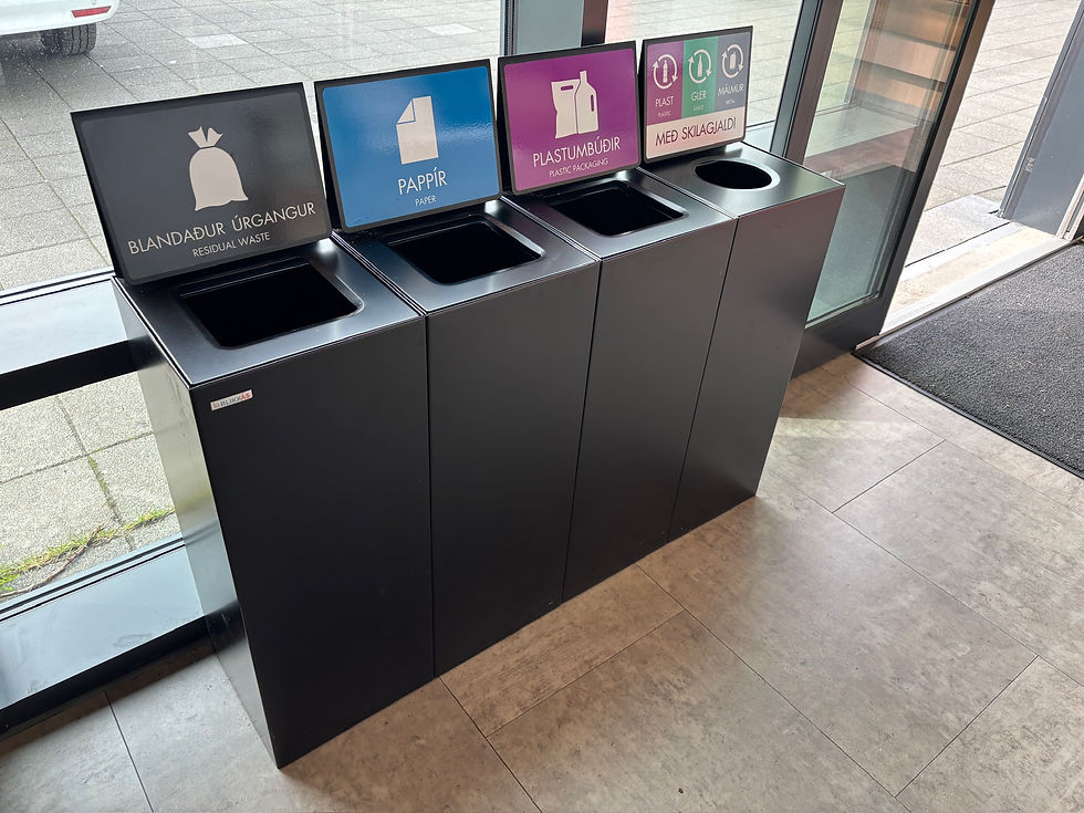 SELT / SOLD Flokkunartunnur frá Blikkás, 4 stk - B28 x D28 x H72,5 sm