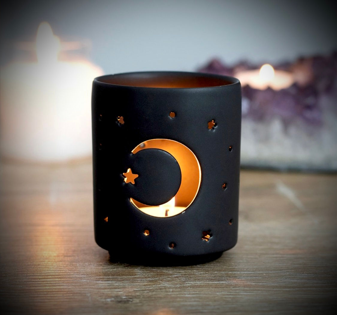 Moon & stars tealight holder 