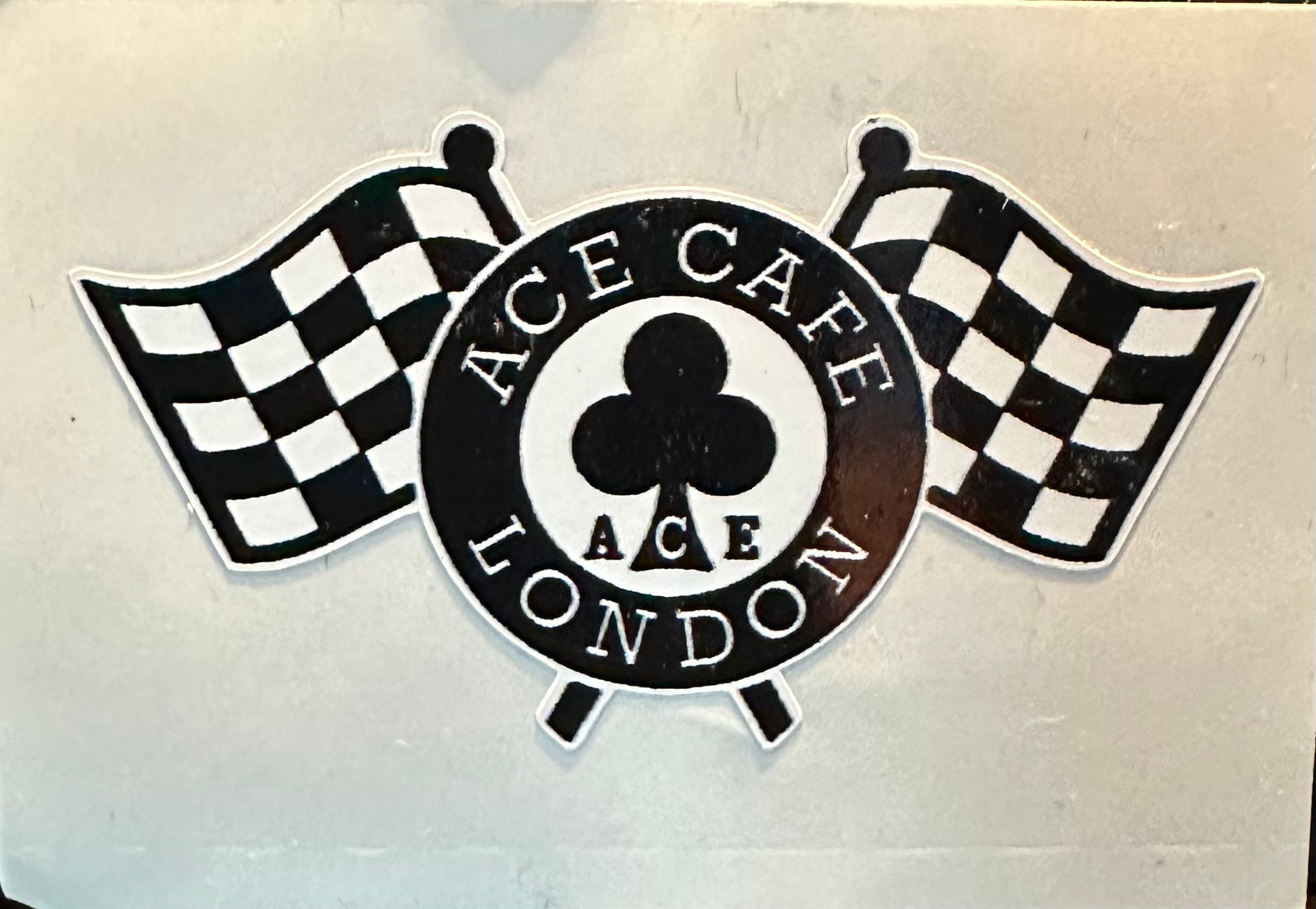 Ace Cafe London Cheq Flag Sticker - Mini