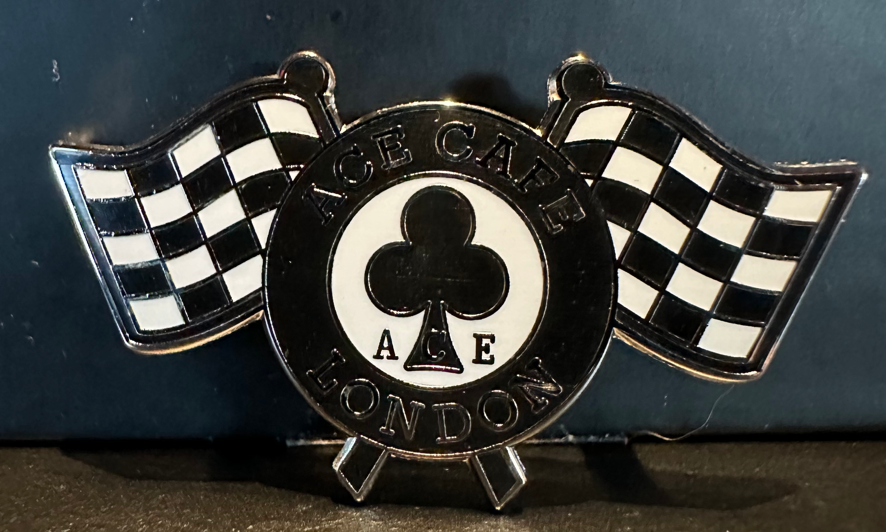 Ace Cafe London Cheq Flag Pin