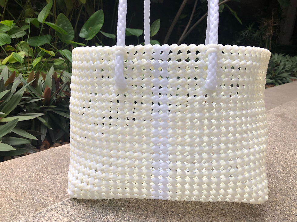 Thumbnail: Recycled white & off white basket