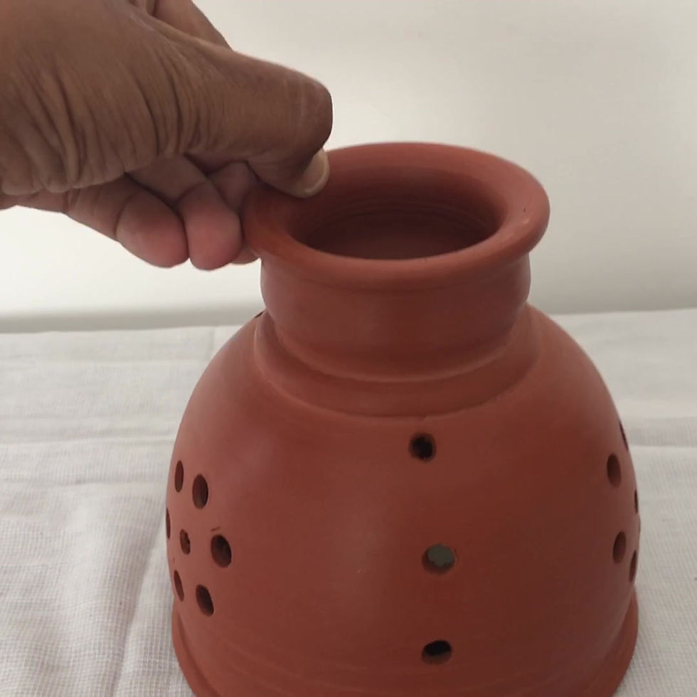 Thumbnail: Candle protector Terracotta set of 2