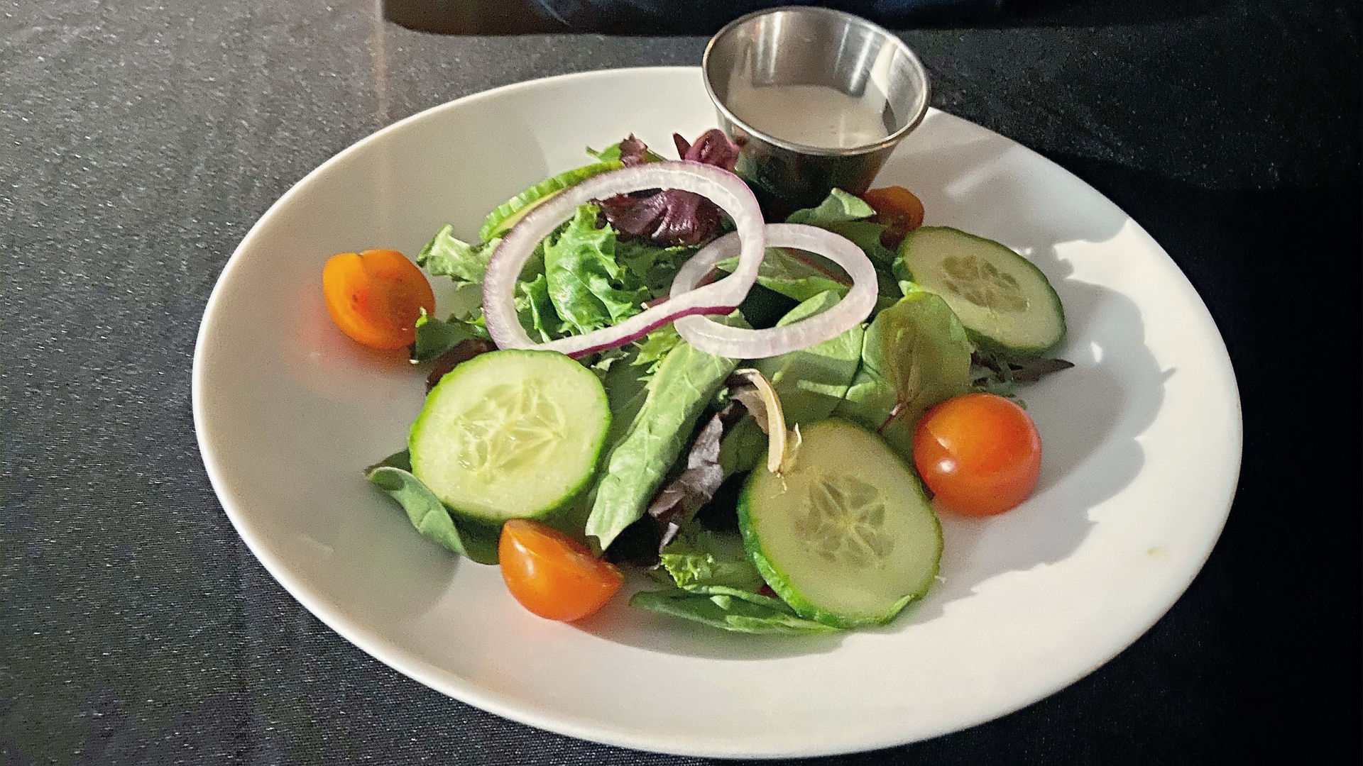 a plate of salad