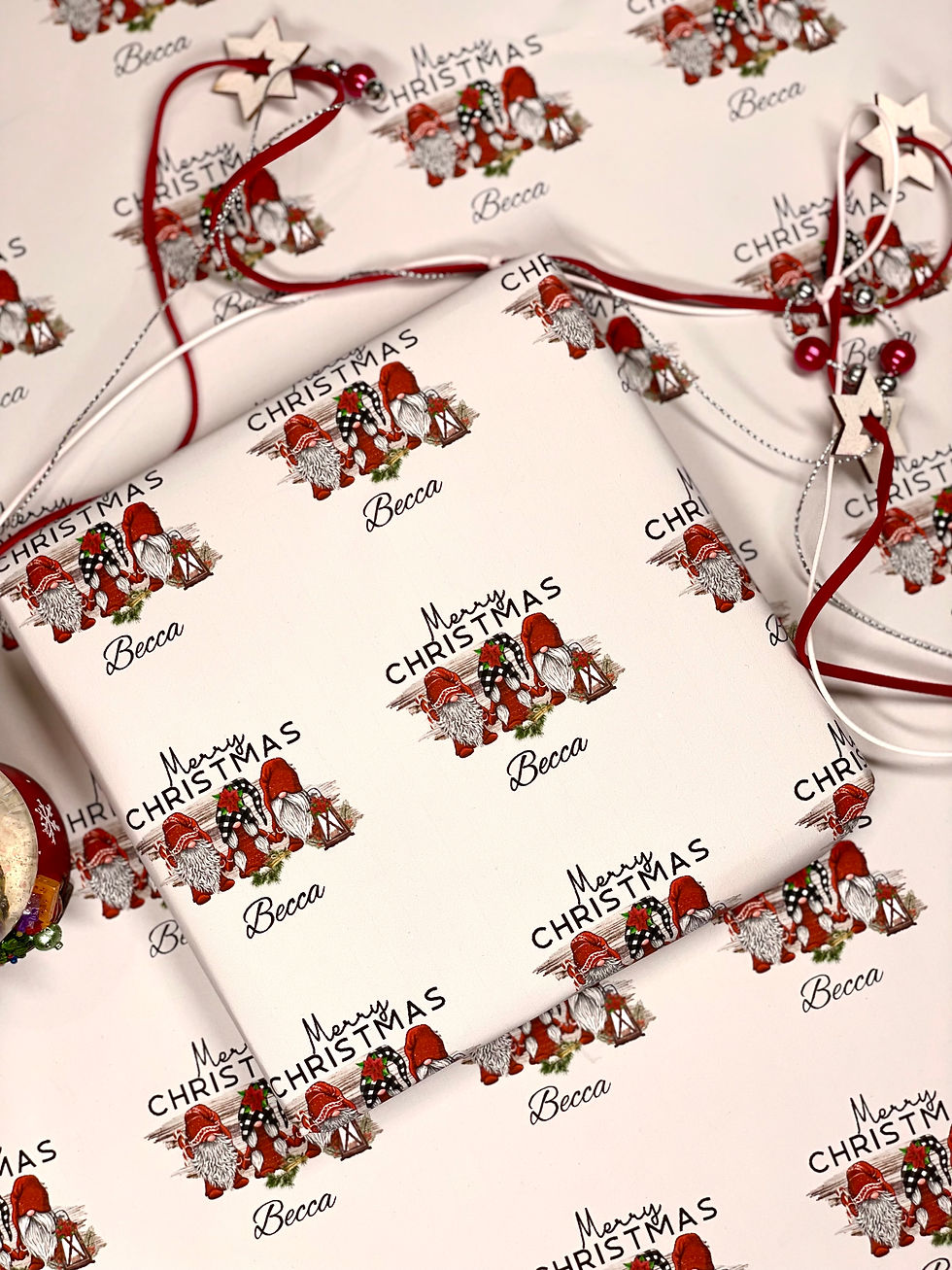 Thumbnail: Christmas personalised wrapping paper