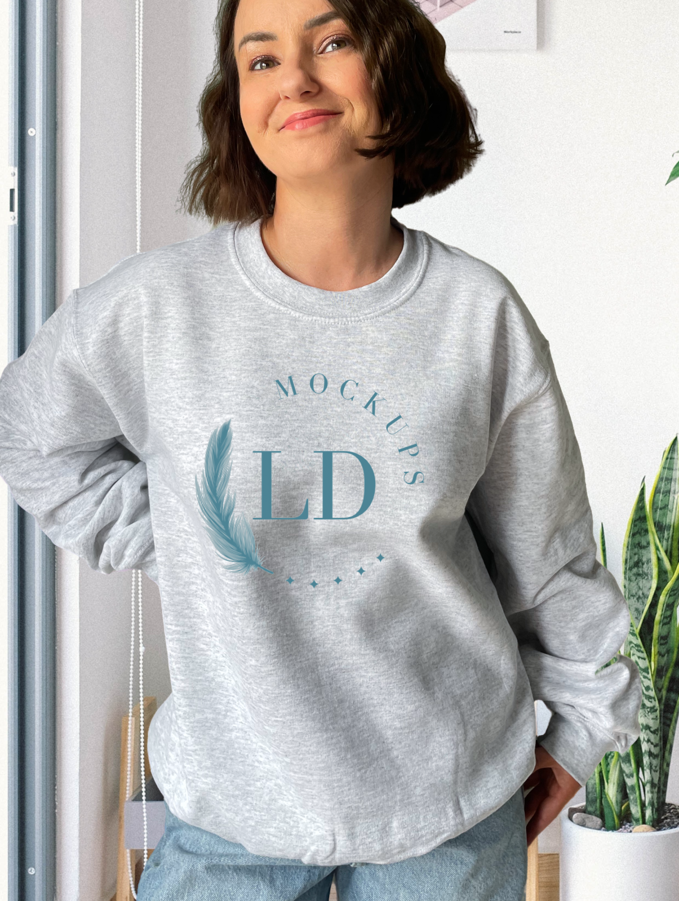 Grey Sweatshirt Mockup