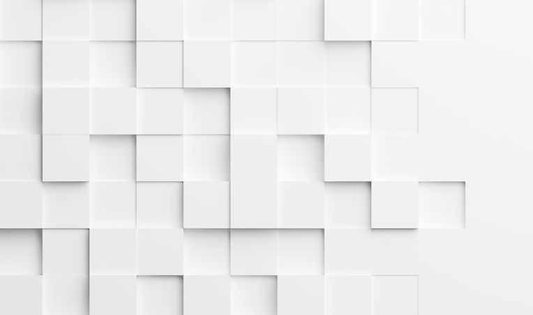 Random shifted white cube boxes block banner