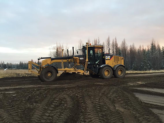 CAT excavator machine on a construction site