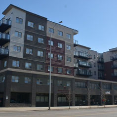 Street view of a residential complex