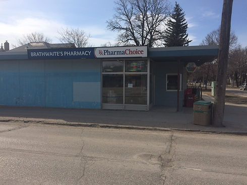 A picture of Brathwaite's Pharmacy’s store from outside.