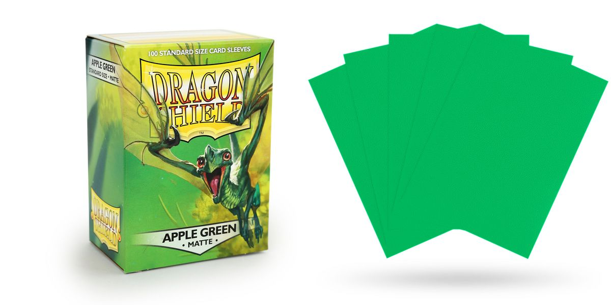 Dragon Shield 100 standard size sleeves Apple Green