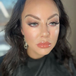 natural glam hair and makeup on Nashville client